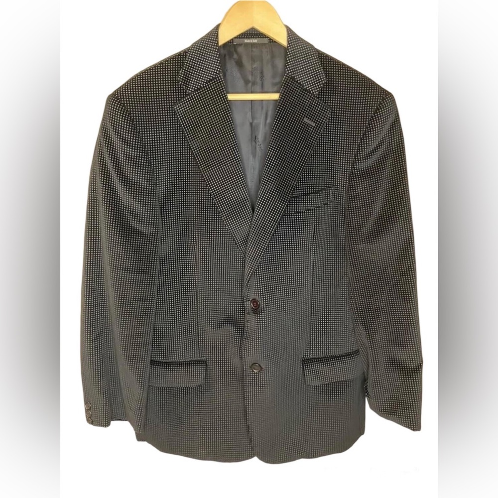Versace Collection Men’s Suede  Button Suit Jacket